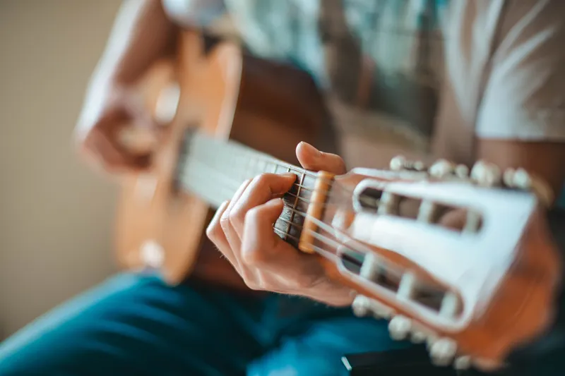 Groja gitara muzikos pamokoje